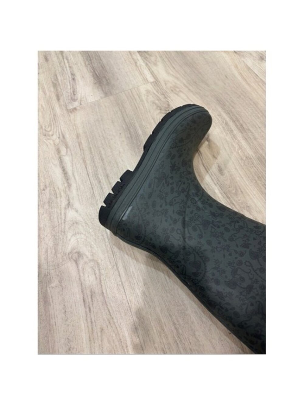 Helly Hansen Classic Women's Black and green Floral Rain Boots size 9 - Picture 6 of 9